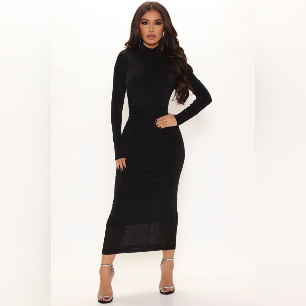 Slinky Black Maxi Dress